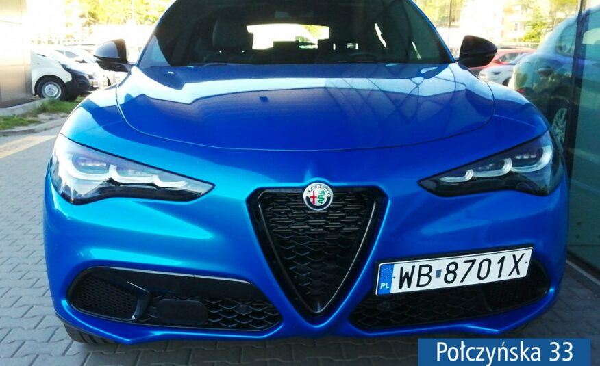Alfa Romeo Stelvio Veloce Q4 AT 2.0 280 KM | Niebieska | Skóra | Asystent kierowcy+| Demo