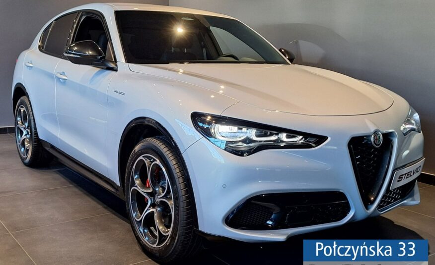 Alfa Romeo Stelvio Veloce Q4 AT 2.0 280 KM|Moonlight Grey| Skóra|Premium Theatre Sound