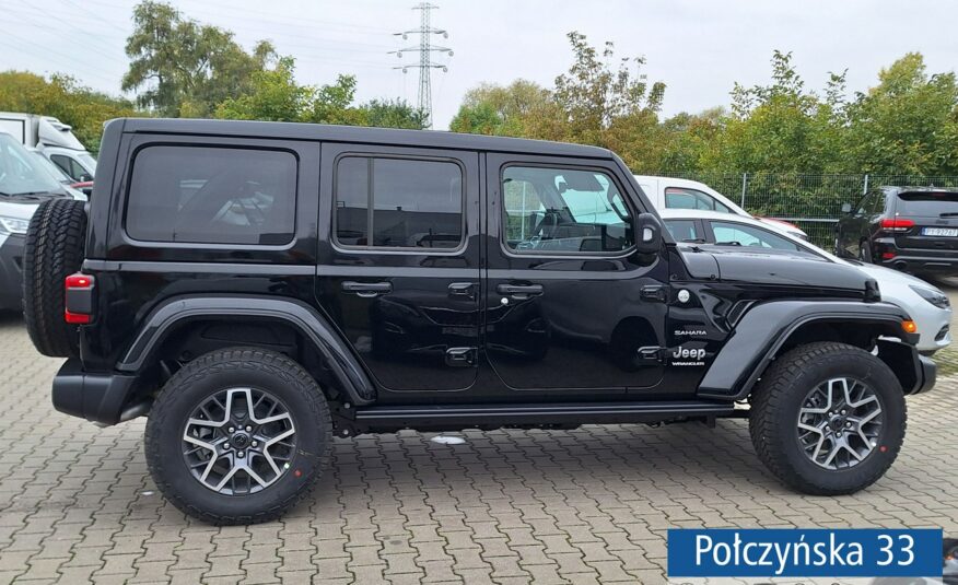 Jeep Wrangler SAHARA 2.0 Turbo 272 KM ATX 4WD | Elektrycznie otwierany dach |MY24