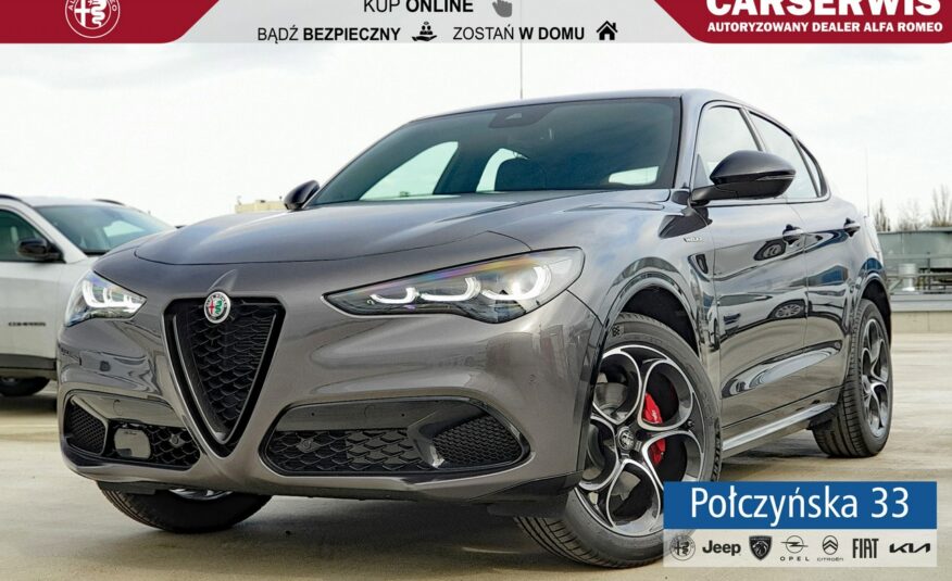 Alfa Romeo Stelvio Veloce Q4 AT 2.0 280 KM|Vesuvio Grey |Pak Techno/ Ele. bagażnik|2024