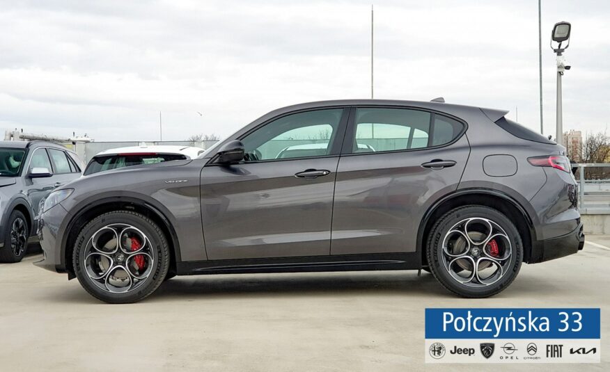 Alfa Romeo Stelvio Veloce Q4 AT 2.0 280 KM|Vesuvio Grey |Pak Techno/ Ele. bagażnik|2024