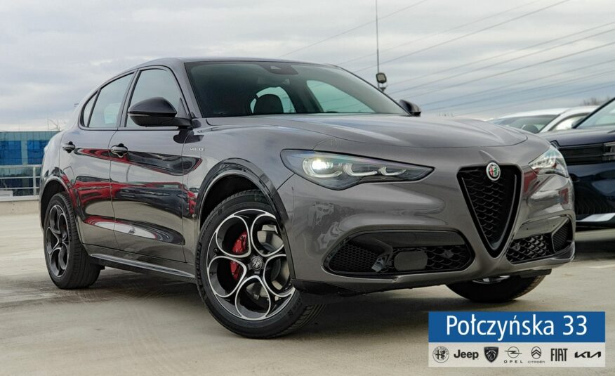 Alfa Romeo Stelvio Veloce Q4 AT 2.0 280 KM|Vesuvio Grey |Pak Techno/ Ele. bagażnik|2024