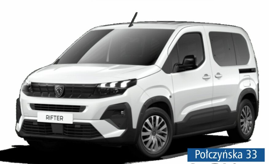 Peugeot RIFTER 1.5 BlueHDI 100 KM MT6 Allure | Czujniki parkowania | WiFi Mirroring