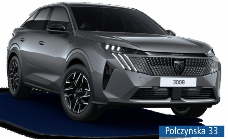 Peugeot 3008 1.2 Hybrid 136 KM eDCS6 GT|Pak. Zimowy, Bezpieczeństwo|Szary Titane