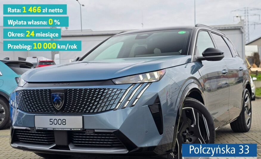 Peugeot 5008 Elektryczny 210 KM 73 kWh GT | W wynajmie za 1466 zł netto / miesiąc