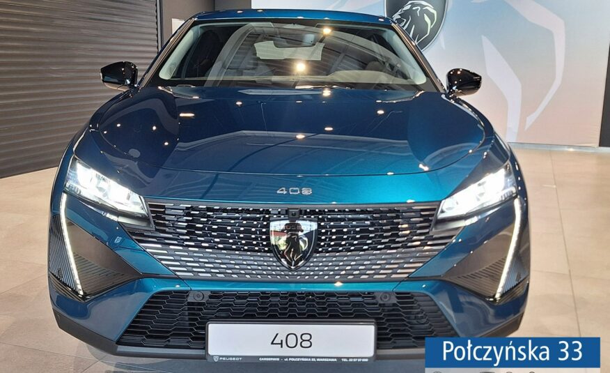 Peugeot 408 Hybrid 136 KM S&S Allure eDCS6|Pak. Bezpieczeństwo, Łączność, Zimowy