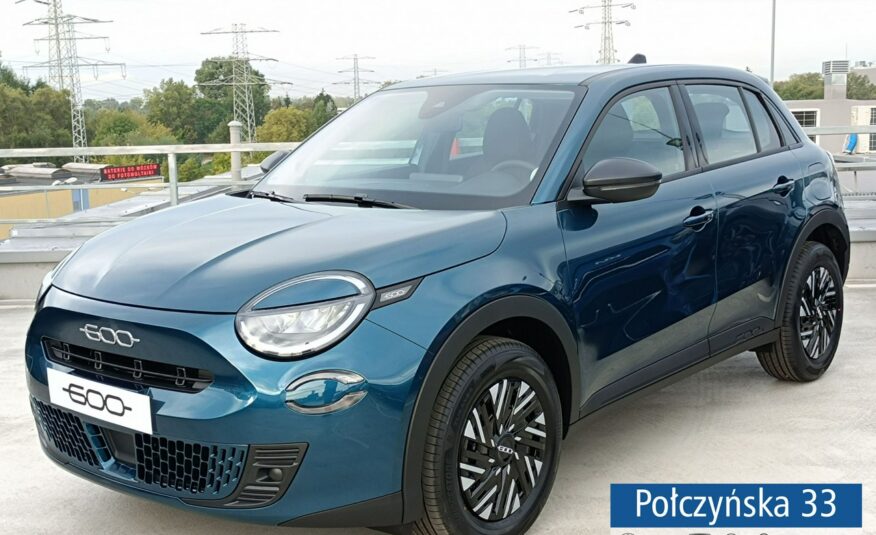 Fiat 600 1.2 100 KM DCT6 Hybrid  | Niebieski Sea | Ubezpieczenie za 1 zł