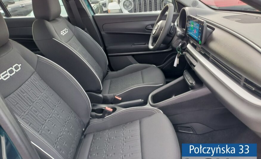 Fiat 600 1.2 100 KM DCT6 Hybrid  | Niebieski Sea | Ubezpieczenie za 1 zł