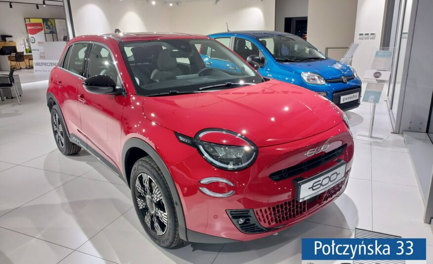 Fiat 600 1.2 100 KM DCT6 Hybrid| Pakiet Styl i Komfort | Ubezpieczenie za 1 zł