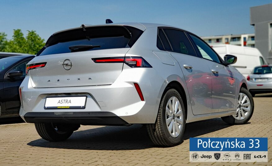 Opel Astra Edition 1.2 AT8 130KM S/S | Srebrny Kristall | Grzane fotele | 2024