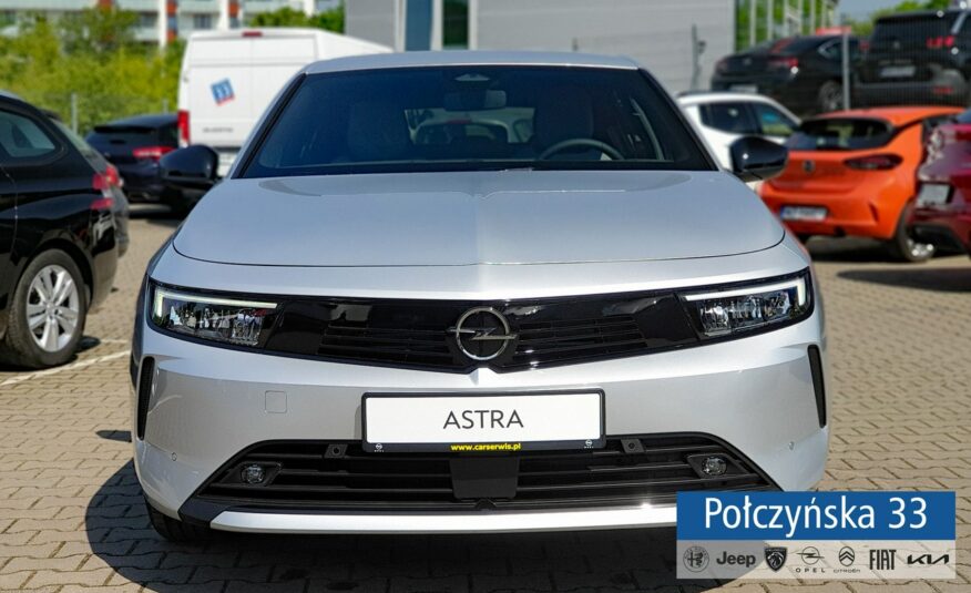 Opel Astra Edition 1.2 AT8 130KM S/S | Srebrny Kristall | Grzane fotele | 2024