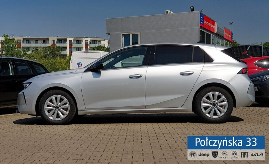 Opel Astra Edition 1.2 AT8 130KM S/S | Srebrny Kristall | Grzane fotele | 2024