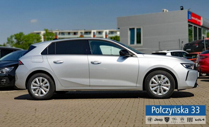 Opel Astra Edition 1.2 AT8 130KM S/S | Srebrny Kristall | Grzane fotele | 2024