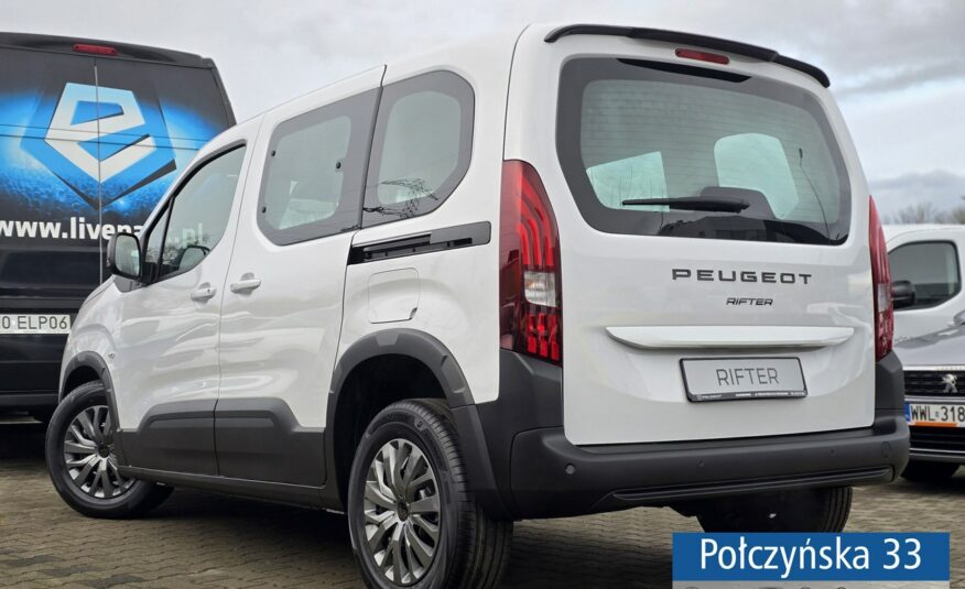 Peugeot RIFTER 1.5 BlueHDI 100 KM MT6 Allure | Czujniki parkowania | WiFi Mirroring