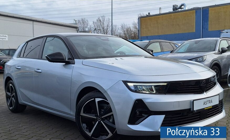 Opel Astra GS 1.2 AT8 130KM S/S | Srebrny |  Alarm | Polisa za 1 zł