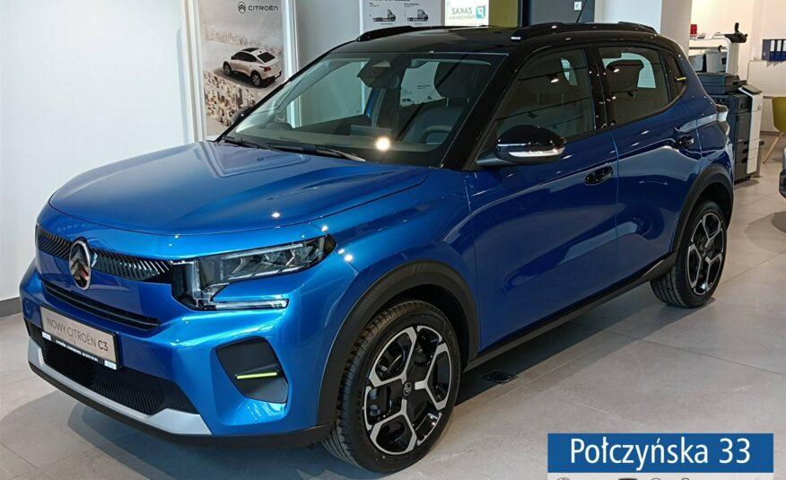 Citroen C3 1,2 100 KM | wersja Pack Plus |Bright Blue |2024