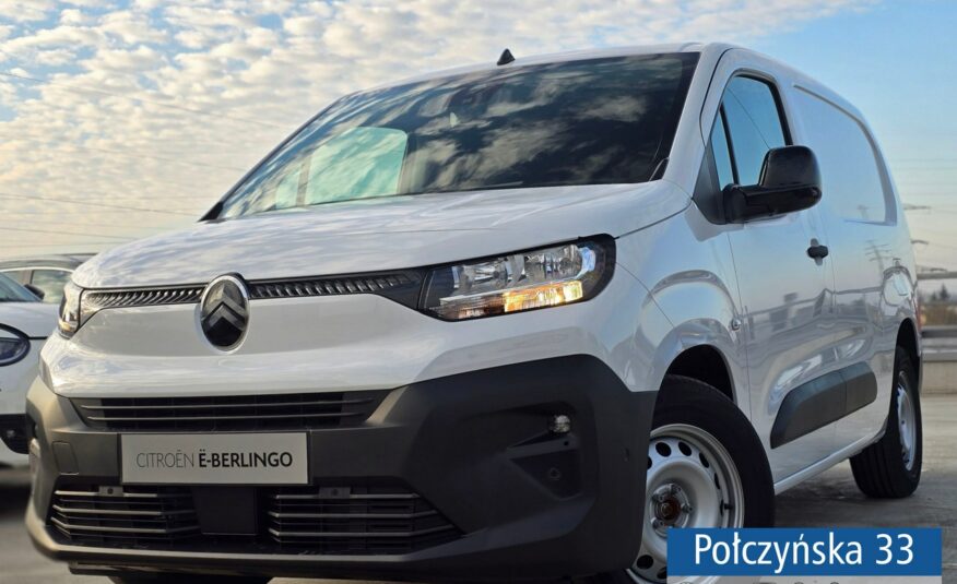 Citroen e-Berlingo 136 KM Van Long 750 kg 50 kWh | Koło zapasowe | Pak. Comfort Connect