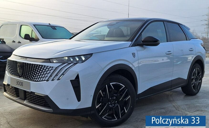 Peugeot 3008 1.2 Hybrid 136 KM eDCS6 GT|P. Zim, HiFi, Bezpieczeństwo|Polisa za 1 %