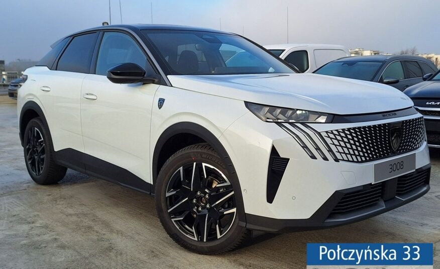 Peugeot 3008 1.2 Hybrid 136 KM eDCS6 GT|P. Zim, HiFi, Bezpieczeństwo|Polisa za 1 %