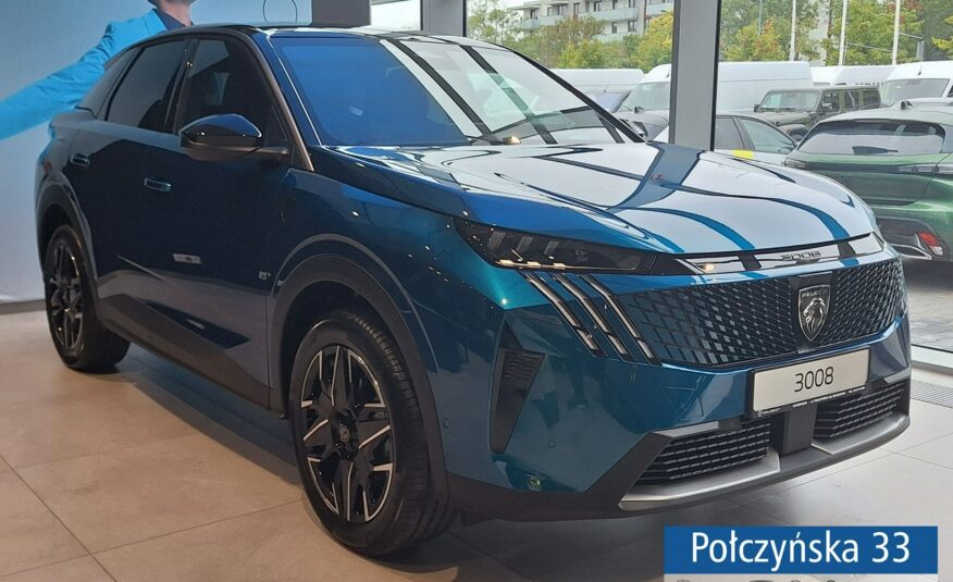 Peugeot 3008 1.2 Hybrid 136 KM eDCS6 GT|Pak. Zimowy, Bezpieczeństwo|Polisa za 1 %