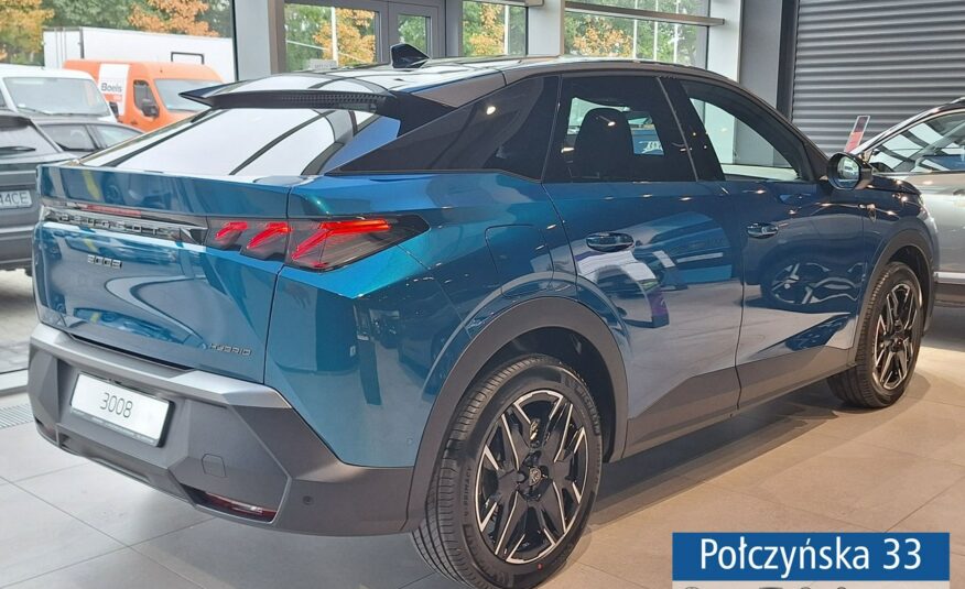 Peugeot 3008 1.2 Hybrid 136 KM eDCS6 GT|Pak. Zimowy, Bezpieczeństwo|Polisa za 1 %