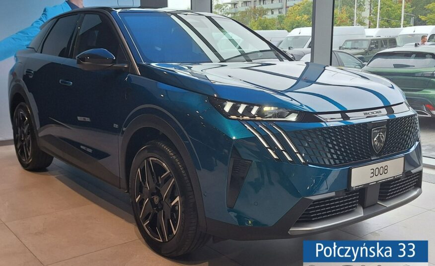 Peugeot 3008 1.2 Hybrid 136 KM eDCS6 GT|Pak. Zimowy, Bezpieczeństwo|Polisa za 1 %