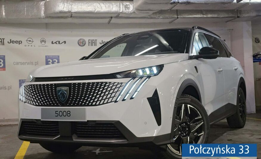 Peugeot 5008 1.2 Hybrid 136 KM eDCS6 GT|Pak. Bezpieczeństwo, Zimowy|Polisa za 1 %