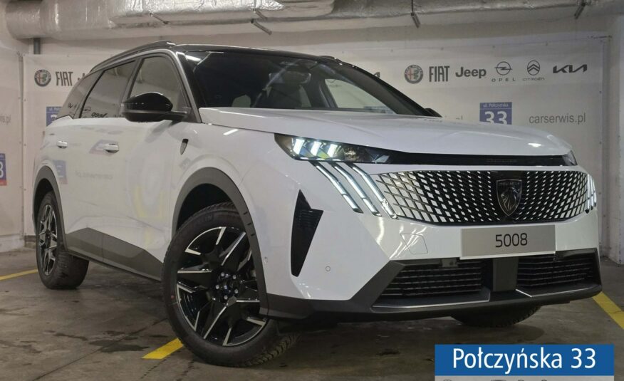 Peugeot 5008 1.2 Hybrid 136 KM eDCS6 GT|Pak. Bezpieczeństwo, Zimowy|Polisa za 1 %