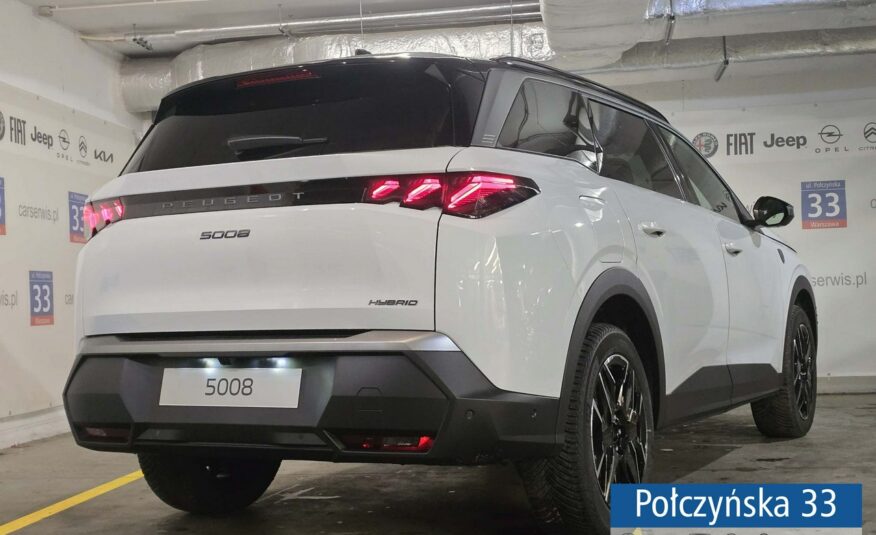 Peugeot 5008 1.2 Hybrid 136 KM eDCS6 GT|Pak. Bezpieczeństwo, Zimowy|Polisa za 1 %