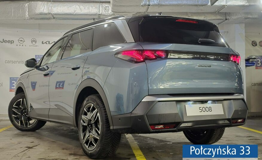 Peugeot 5008 1.2 Hybrid 136 KM eDCS6 GT|Pak. Bezp, Zimowy|Hak|Polisa za 1 %