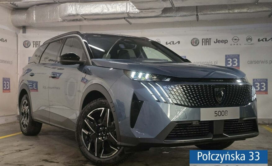 Peugeot 5008 1.2 Hybrid 136 KM eDCS6 GT|Pak. Bezp, Zimowy|Hak|Polisa za 1 %