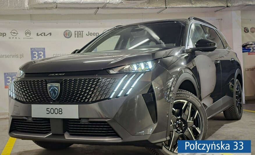 Peugeot 5008 1.2 Hybrid 136 KM eDCS6 GT|Pak. Bezp, Zimowy|Hak|Polisa za 1 %