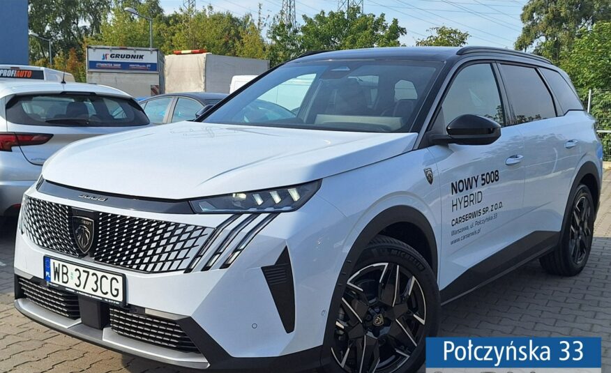 Peugeot 5008 1.2 Hybrid 145 KM eDCS6 GT | Pakiet Bezpieczeństwo |Nowy Model|Demo