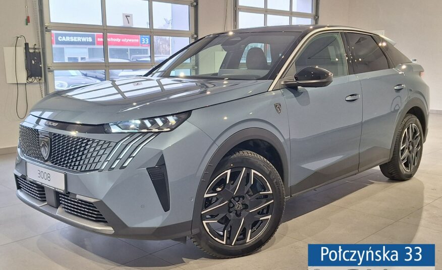 Peugeot 3008 1.2 Hybrid 145 KM eDCS6 GT|P. Zim, HiFi, Bezpieczeństwo|Polisa za 1 %