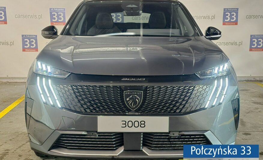 Peugeot 3008 1.2 Hybrid 145 KM eDCS6 GT|Pak. Zimowy, Bezpieczeństwo|Polisa za 1 %