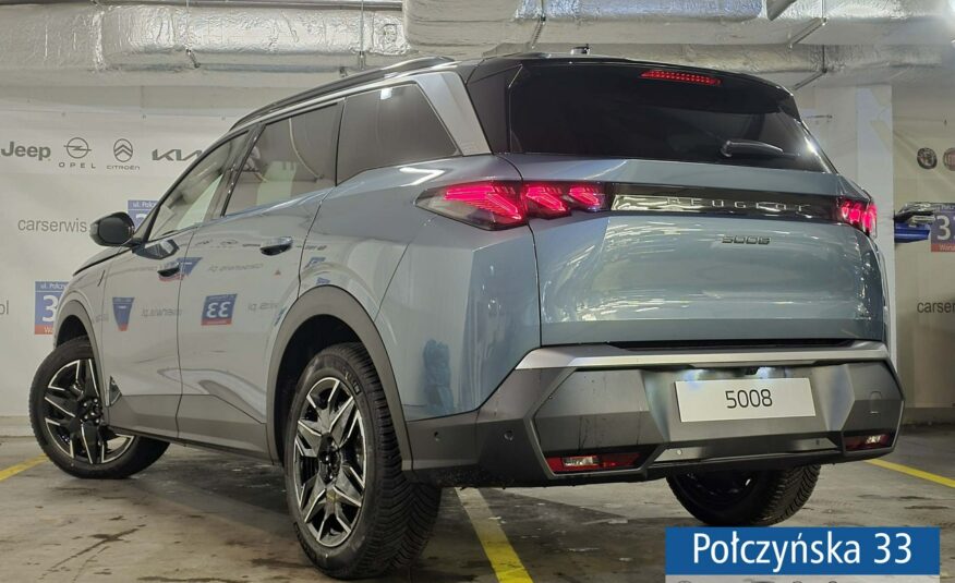 Peugeot 5008 1.2 Hybrid 145 KM eDCS6 GT|Pak. Bezp, Zimowy|Hak|Polisa za 1 %