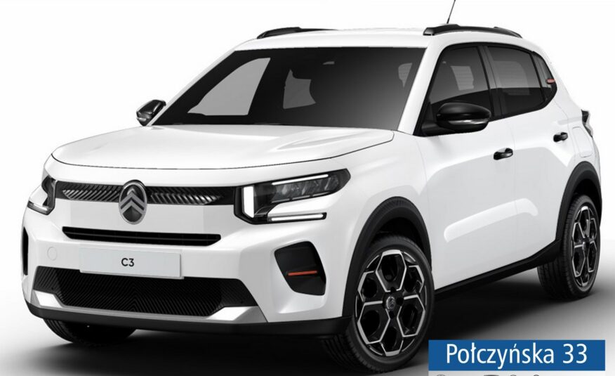 Citroen C3 1.2 Turbo 100 KM MT6 wersja Max | Polar White | Nowy model 2025