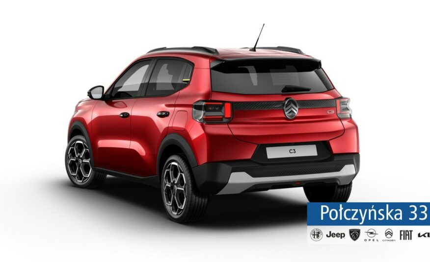 Citroen C3 1.2 Turbo 100 KM MT6 wersja Max |Rouge Elixir | Nowy model 2025